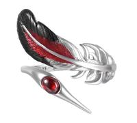 Ringles À Plumes Ouvertes Réglables Styles Vintage Unisexe Bijoux Accessoire Pour Femmes Gifts Silver Tone Retro Designs Open Feather Rings For Women Men Unisexe