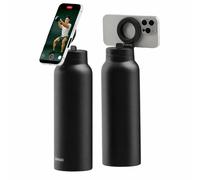 RingO Gourde acier inoxydable Ringo Pro – support magnétique rotatif pour smartphone – 710 ml – Noir