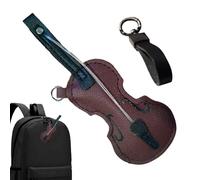 Ringra pour violon - Design en métal miniature, charme d'instrument brillant | Keementchain musical avec pendentif élégant pour la décoration de sacs et un usage quotidien par les fans classiques ou