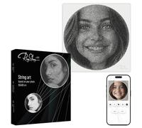 RingString- String Art Thread Peinture DIY | cadeau personnalisé | propre image comme portrait de fil | Motif souhaité | Mural