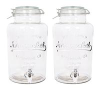 Rink Drink 2X 6.5L Distributeur de Boissons en Verres avec Robinet - Grand Cuisine Fête Eau Jus Punch Boire Réfrigérateur Récipient Cruche Bouteille Pot