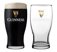 Rink Drink 2X Guinness Verres à Pinte - 568ml (20oz) - Grand Réutilisable Verre Bière Artisanale Boire Tulipe Lager Ale Pub Cuisine Gobelets Tasses Ensemble