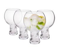 Rink Drink 4x 525ml Verres à Gin à Tige Courte - Grand Tonique Cocktail Vin Buvant Ballon Goblet Bol Copa Verre avec Tige Ensemble-Cadeau