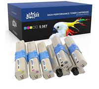 RINKLEE Cartouche de Toner Compatible pour Oki C310dn C330dn C331dn C510dn C511dn C530dn C531dn MC361dn MC362dn MC561dn MC562dn MC562w | Grande Capacité 3500/3000 Pages | Pack 5