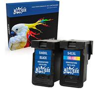 RINKLEE Remanufacturée pour Canon PG-540XL CL-541XL Cartouche d'Encre Compatible avec Canon Pixma MG3250 MG3550 MG4250 MG3150 MX395 MX535 MG3650 MG2250 MG2150 MX475 MX435 MG4150 | 1 Noir 1 Tri-Couleur