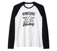 Rinkside Social Club Retro Ice Hockey Vibes Manche Raglan