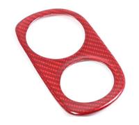 RINKTEEA Décorations Tuning pour Ferrari 458 2011-2016 Couvercle Cadre Autocollant Garniture Interrupteur Phare Automatique(Red Carbon Fiber)