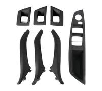 RINKTEEA Poignée Porte Boîte Gants Pour Série 5 F10 F11 2010-2017 RHD Poignée Porte Intérieure Accoudoir Cuir Panneau Sans Bouton Rabattement Rétroviseur(Noir)