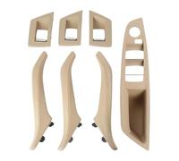 RINKTEEA Poignée Porte Boîte Gants Pour Série 5 F10 F11 2010-2017 RHD Poignée Porte Intérieure Accoudoir Cuir Panneau Sans Bouton Rabattement Rétroviseur(Beige)