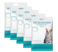 Rinse-Free Dog Shampoo Mitts for Dogs,Pet Cleaning Glove Wipes,No-Rinse Deodorizing Dog Glove Wipes,6 Packs Lightweight Portable for Walking Daily Care Travel Wiping The Paws And Body (5pack-30pcs)