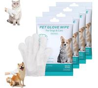 Rinse-Free Dog Shampoo Mitts for Dogs, Portable Pet Bathing Gloves, No Rinse Pet Care Wipes Easy Wipe Paws and Body, Keep Coat Soft and Manageable, Suitable for Daily Cleaning and Travel (4Pcs)
