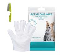 Rinse Free Dog Shampoo Mitts,Rinse Free Shampoo Mittens for Dogs, Pet Glove Wipes for Dogs Cats, Cat Wipes Cleaning Fur and Butt, Suitable for Daily Care and Travel, 6 Packs (1set)