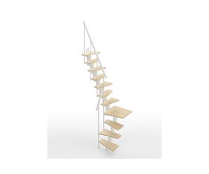 Rintal Escalier quart tournant en bois et acier Small - 11 marches - SML60P111WTUP12