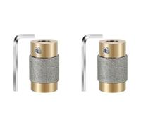 Rinteea 2X Mèches de Meuleuse de Verre, Outils à Tête de Meuleuse Diamantée pour Vitrail de 1 3/4 1/4 Pouces avec Clé Hexagonale, (3/4 Pouces)