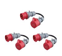 Rinteea 3X 5 Broches Rouge 32A Mâle à 16A Adaptateur CEE Gen Ev Chargeur Rallonge Connecteur Prise 400V