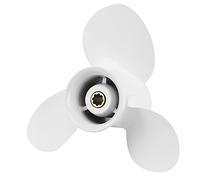 Rinteea Hélice 9 1/4X11 pour moteurs hors-bord 9.9 F9.9 15HP F15C F15 F20 Aluminium 8 dents cannelées RH 63V-45943-00-EL