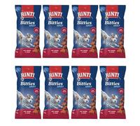 RINTI Bitties Adult Poulet & Veau | Pack de 8 | 8 x 75 g | Complément Alimentaire pour Chiens Adultes | Morceaux tendres préparés avec Beaucoup de Viande fraîche | avec Oméga 3 et sans Sucre