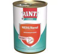RINTI - Canine NIERE/Renal - Nourriture humide diététique pour chiens adultes pour soutenir la fonction rénale - Aliment complet avec teneur réduite en sodium et en phosphore dans une boîte - 12 x 400