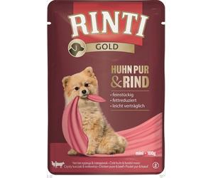 RINTI Chicken Pure&Beef Mini - sachet de poulet et de bœuf pour chiens de petites races - 100 g
