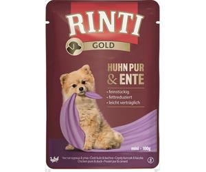 RINTI Chicken Pure&Duck Mini - sachet de poulet et de canard pour chiens de petites races - 100 g