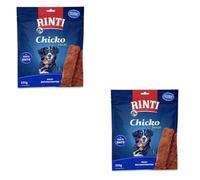 Rinti Chicko Maxi Bandes de Canard | Pack Double | 2 x 250 g | Friandises pour Grands Chiens | Préparées à partir de Filets de Poitrine de Canard Frais | Séchées à l'air doucement sans additifs