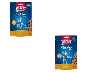 Rinti Chicko Mini Bouchées de Poulet | Pack Double | 2 x 225 g | Aliment complémentaire pour chiens adultes | Pack économique | Sans farines de viande, sans soja | Séché à l’air délicatement