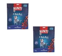 Rinti Chicko Mini Canard | Pack Double | 2 x 225 g | Complément Alimentaire pour Petits Chiens Adultes | Facile à digérer et Bien assimilable | Bouchées tendres de Canard | sans soja