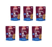 Rinti Chicko Plus Bâtonnets de Poisson avec Saumon et Poulet | Pack de 6 | 6 x 80 g | Aliment complémentaire pour Chiens Adultes | sans farines de Viande et sans soja | Séché doucement à l'air