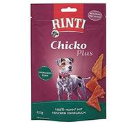 Rinti Chicko Plus Chaches d'ail, 225 g, Filet de Poulet avec ail Frais, sans Farine de Viande, soja ou Autres additifs, refermable, séché à l'air Libre