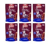 Rinti Chicko Plus Dés de Fromage Canard pour Chiens | Pack de 6 | 6 x 80 g | Filet de Canard Séché à l'Air | Sachet Refermable Pratique