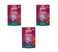 Rinti Chicko Plus Poulet à l'Ail | Pack de 3 | 3 x 225 g | Filet de Poulet avec de l'ail Frais | sans farines de Viande, soja ou Autres additifs | Séché à l'air délicatement
