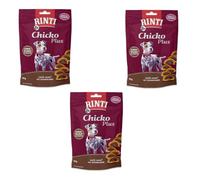Rinti Chicko Plus Tranche de pâté de Foie | Pack de 3 | 3 x 80 g | Friandises pour Chiens | Filet de Poulet farci au Foie de Poulet | Séchage Doux à l'air sans additifs