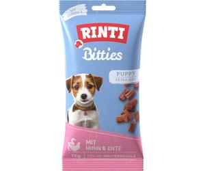 Rinti Extra bitties Puppy Poulet & canard, Lot de 8 (8 x 75 g)
