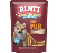 Rinti - Gold Junior | Poulet pur | seulement 1 source de protéines avec beaucoup de poulet | réduit les graisses et facilement toléré | 10 x 100 g