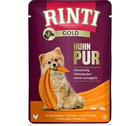 RINTI Gold Mini Poulet Pur | 10 x 100 g | Aliment Complet pour Petits Chiens Adultes | Exclusivement du Poulet pour Les Chiens sensibles aux Allergies | en Sachet fraîcheur