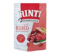 RINTI Kennerfleisch Bœuf | 10 x 400 g | Aliment Complet pour Chiens Adultes dans Un Sachet fraîcheur | Nourriture sans céréales avec Haute teneur en Viande | pour réguler la Digestion