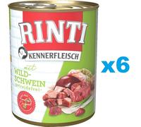 Rinti Wild Boar 12 x 800g - Chien et Chat - Estomac sensible - Puppy, Adult - Unisex - 9.6E+3 gramme - Aliment pour chien en granulés