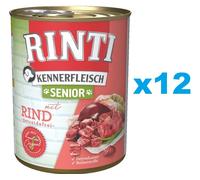 RINTI Kennerfleish Senior Beef - avec du bœuf pour les chiens âgés - 12x800 g
