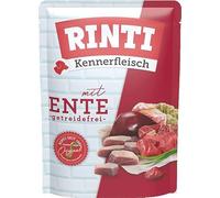 RINTI Nourriture Humide avec 70% de Viande pour Chiens Adultes - Nourriture complète sans céréales dans Une boîte sans soja, colorants et conservateurs - 10 x 400 g de Canard