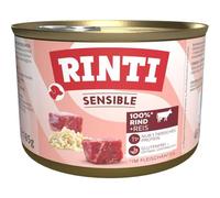 Rinti Nourriture pour Chien Sensible - Bœuf et Riz - 185 g - Lot de 12 (12 x 185 g)