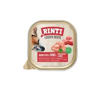 RINTI - Proies légères | Nourriture Humide réduite en Calories avec Viande Maigre Faible en Gras pour Chiens Adultes sensibles - Aliment Complet dans des Bols Pratiques | 9 x 300 g Poulet Pur + bœuf
