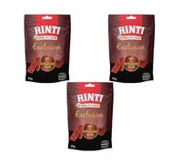 Rinti Singlefleisch Exclusive Autruche Pur | Pack Double | 2 x 50 g | Friandise de récompense pour Chiens Adultes | pour Chiens sensibles souffrant d'allergies ou d'intolérances | Facile à digérer