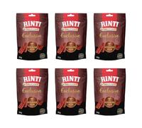 Rinti Singlefleisch Exclusive Autruche Pur | Pack de 6 | 6 x 50 g | Friandise de récompense pour Chiens Adultes | pour Chiens sensibles souffrant d'allergies ou d'intolérances | Facile à digérer