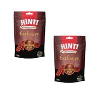 Rinti Singlefleisch Exclusive Autruche Pur | Pack Double | 2 x 50 g | Friandise de récompense pour Chiens Adultes | pour Chiens sensibles souffrant d'allergies ou d'intolérances | Facile à digérer