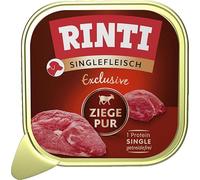 RINTI - Singlefleisch Exclusive - Nourriture Humide avec 100% de Viande d'agneau pour Chiens Adultes sensibles - Aliment Complet en Bols sans céréales ni additifs artificiels - 10 x 150 g d'agneau