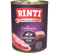 RINTI Singlefleisch Exclusive Poultry Pure aliments monoprotéiques pour volailles 800 g