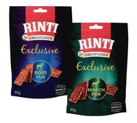 RINTI Singlefleisch Exclusive Snack Friandises mixtes pour chiens avec du cheval et du gibier 12x50 g