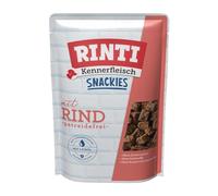 RINTI - Snackies à la Viande Kennerfleisch | Snacks sans céréales à Base de 70% de Viande fraîche et d'abats pour Chiens Adultes. Friandises pour Chien sans additifs dans Un Sachet fraîcheur | 5 x