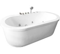 Rio – Baignoire ilôt hydromassage ovale blanche