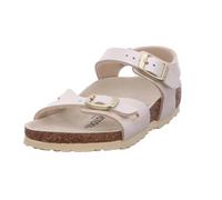 RIO (BIRKO-FLOR KIDS) - Sandalo da bambina Birkenstock con due fasce e cinturini regolabili 26/PEARL WHITE-N